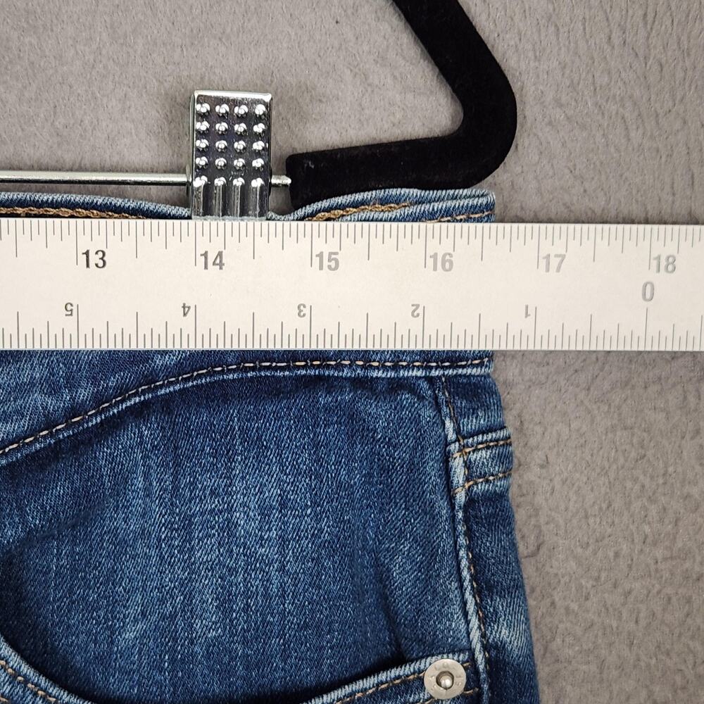 Levis Jeans Womens 29 Blue Mid Rise Straight Crop Stretch Denim Measure 33X25 - Picture 3 of 16